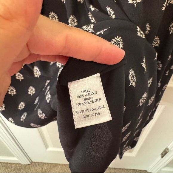 Garnet Hill Black Pocket Detail Drop Waist Shift Dress Women’s Size 8 - Picture 12 of 13